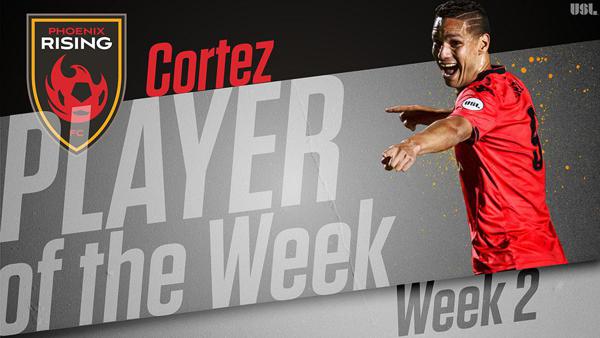 Phoenix Rising’s Cortez named USL Player of the Week