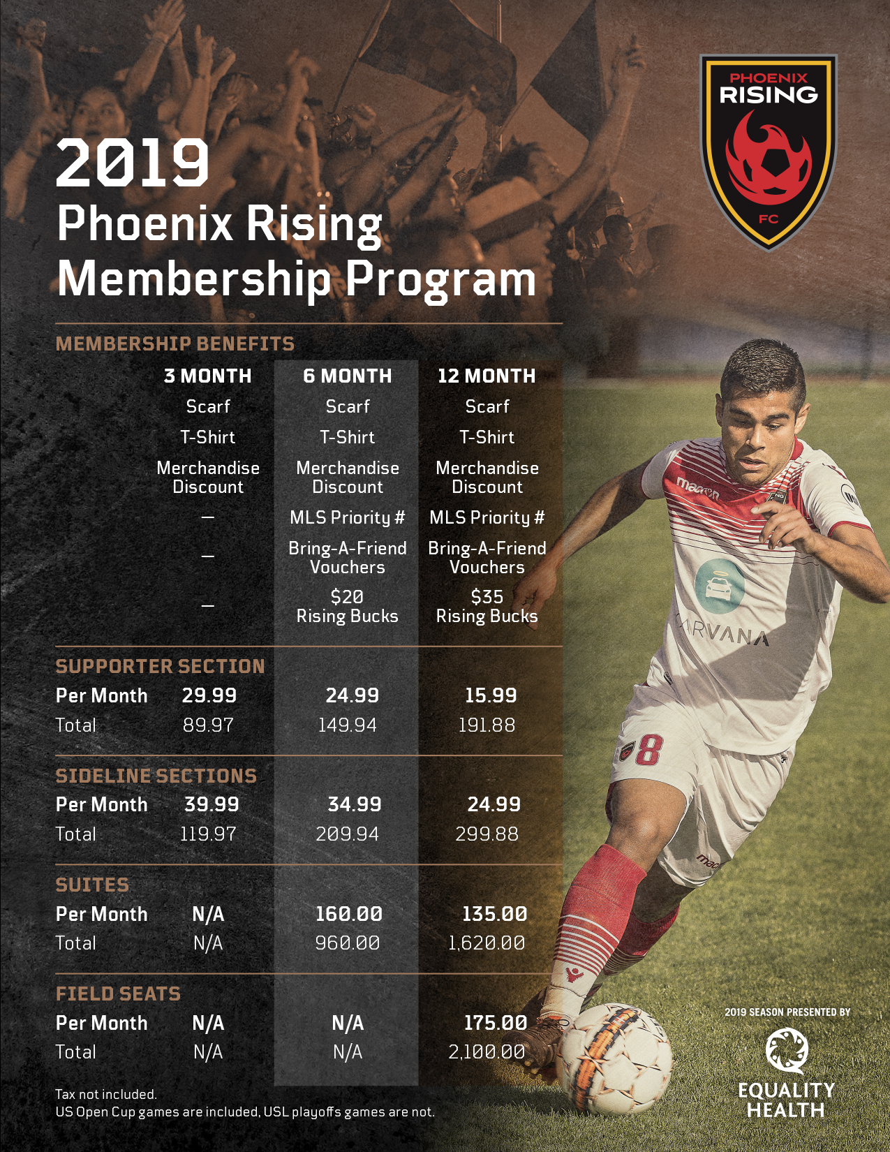 2019 Phoenix Rising FC Season Ticket Released